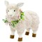 Northlight Standing Sheep with Floral Wreath Easter Decoration - 12.5" - Beige